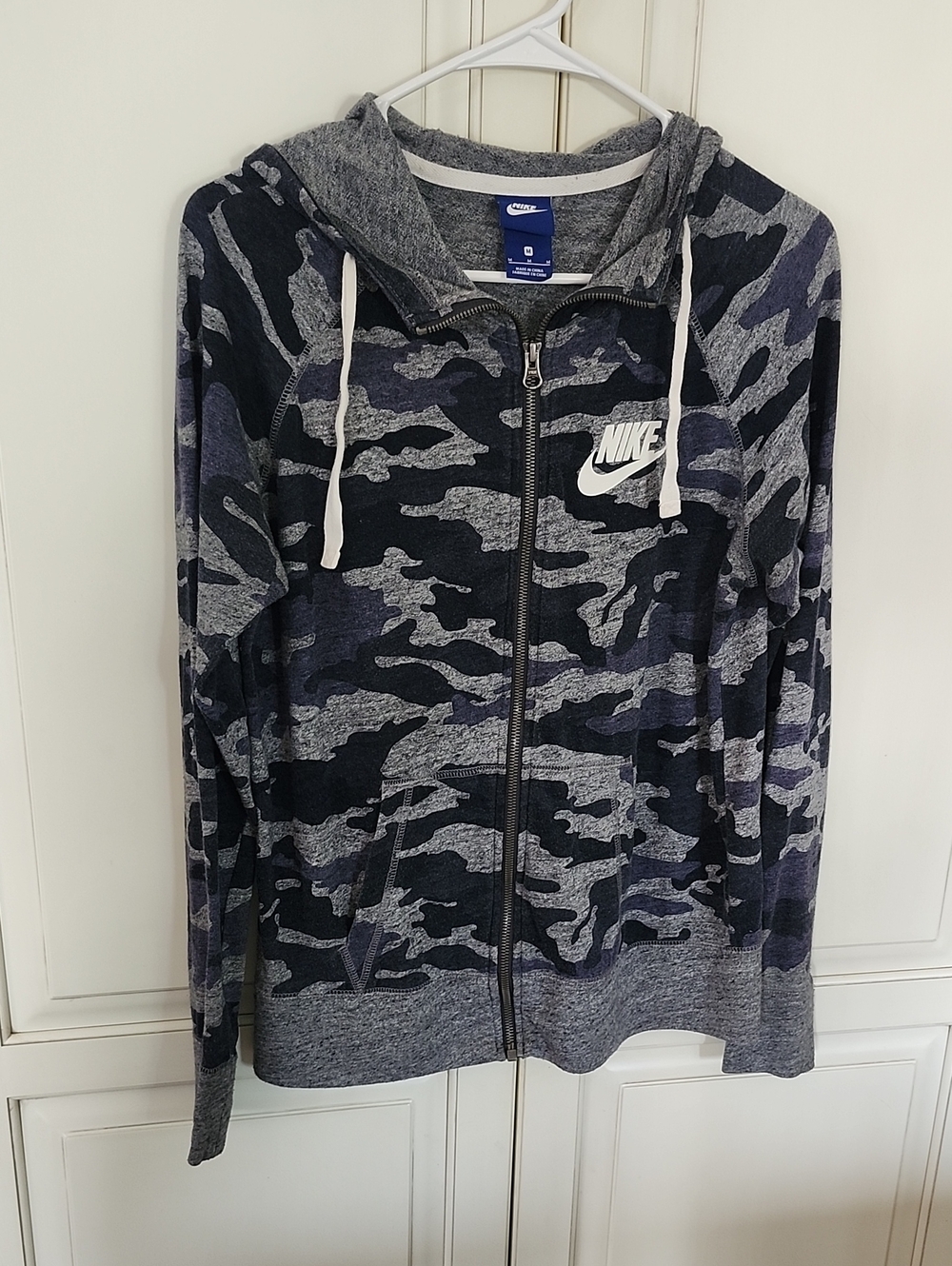 Nike Camo Full-Zip Hoodie - Grey & Navy